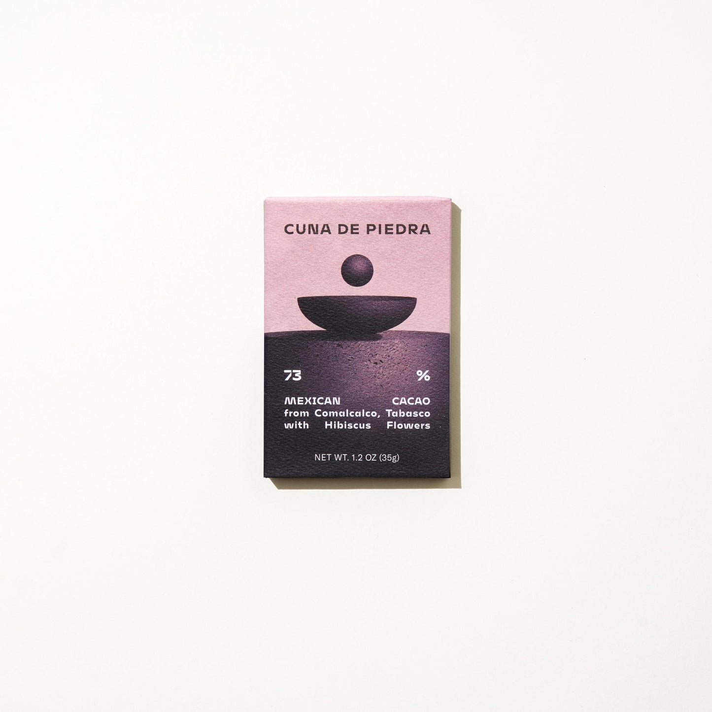 MINI 73% Cacao de Comalcalco con FLOR DE JAMAICA (28g)