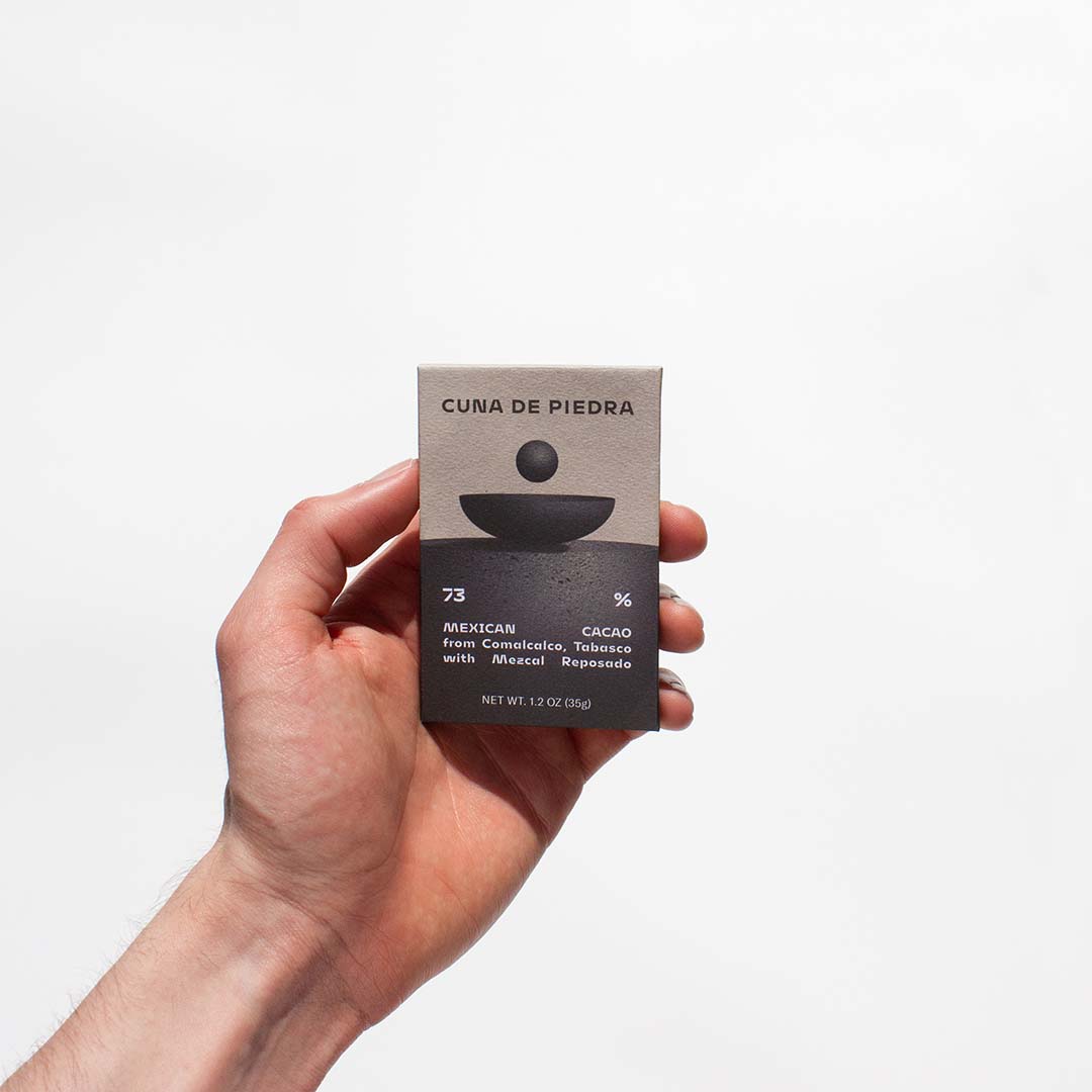 MINI 73% Cacao de Comalcalco con MEZCAL REPOSADO (28g)